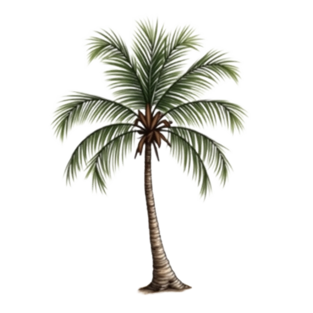 Tropical Palm Tree Illustration